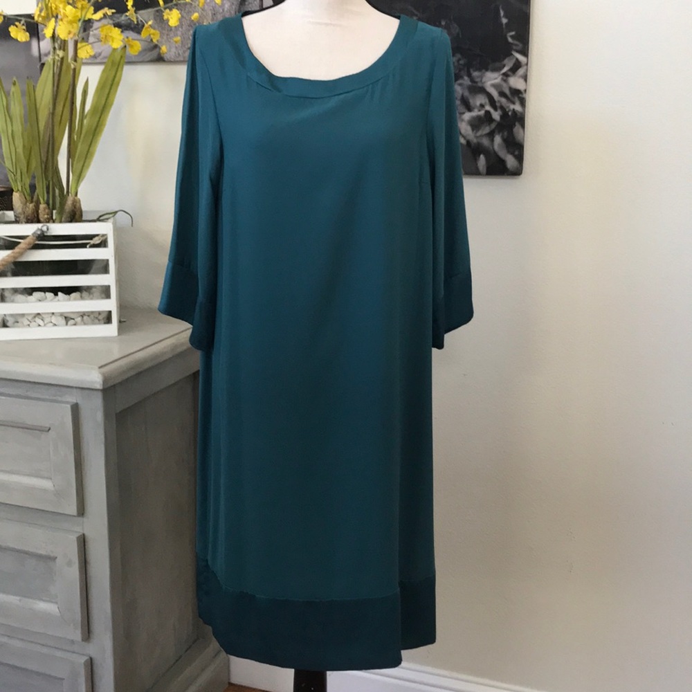 H&M teal shift dress